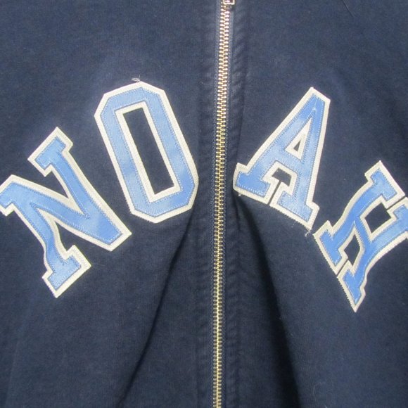 Noah NYC Navy Logo Zip Hoodie Men's L - Picture 3 of 7